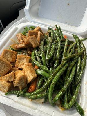 1/2 green beans 1/2 garlic tofu- yummy