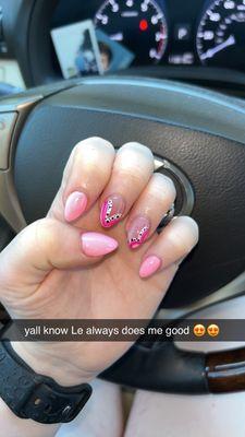 pink summer nails