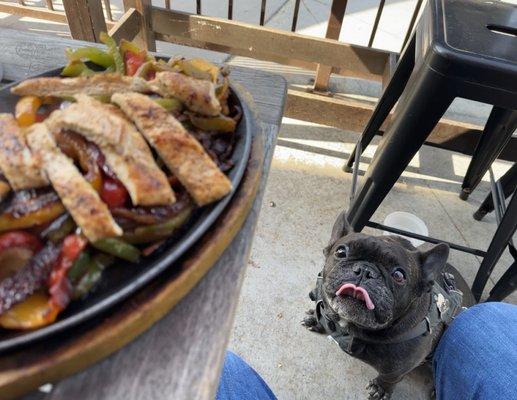 Dog friendly patio.