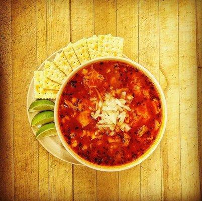 Menudo served Friday through Sunday now available with Mexican bread