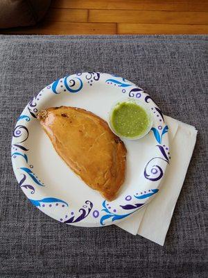 Plated Chicken Tinga with Green sauce