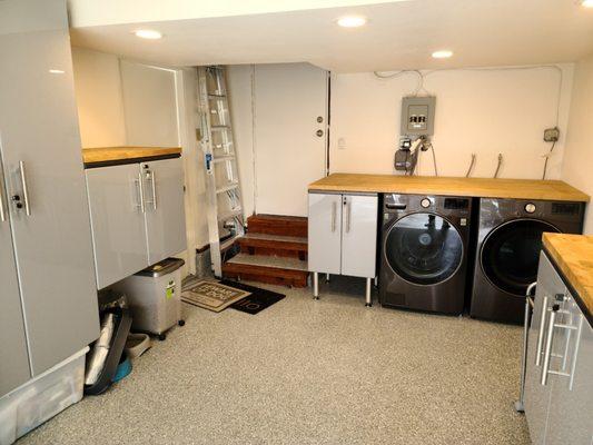 Garage butcher block and workbench