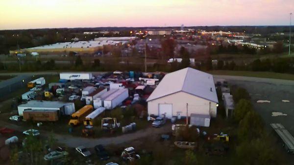 Aerial view of out shop