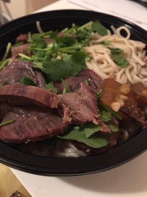 Beef shank rice noodle soup.