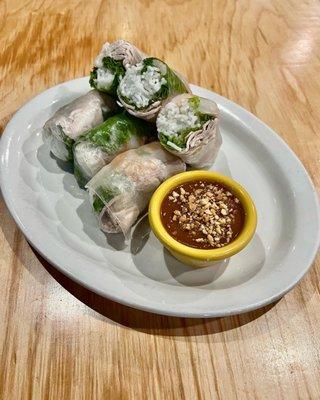 Chicken & shrimp spring rolls