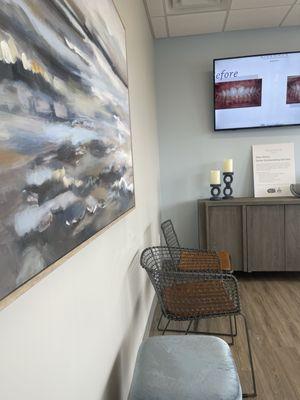 Reception area of newly renovated River Run Dental (formerly Dentistry by Design)