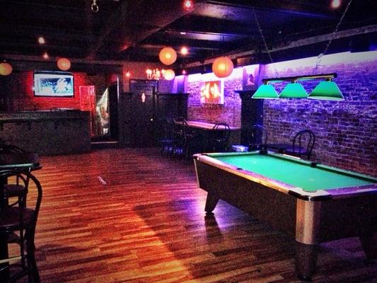 Play pool, or buy the $5 Pitchers of PBR and play some beer pong;-)