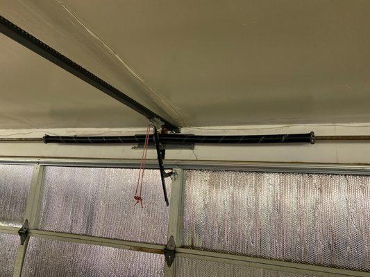 Pretty new garage door springs by MasterCraft Garage Door Repair.