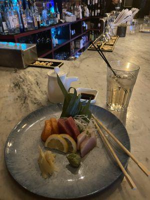 At the bar with Tuna, Salmon Sushi