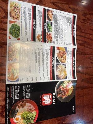 Menu's