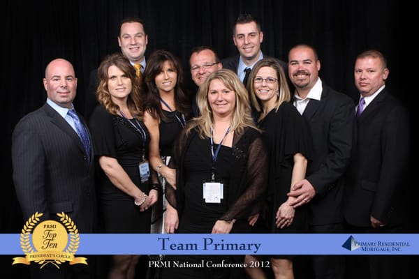 Some of the Primary Residential Mortgage Team at the sales conference in Orlando, Florida