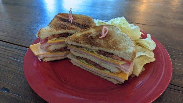 Club Sandwich with Chips