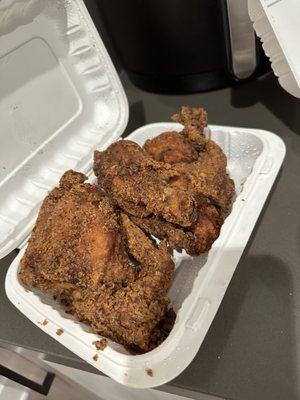 Fried Chicken Wings (ordered smothered chicken but they sent fried)