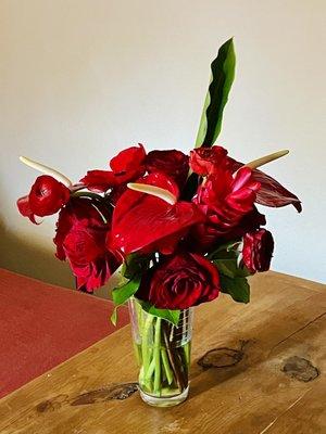 Bridal Bouquet with special red ginger flower.