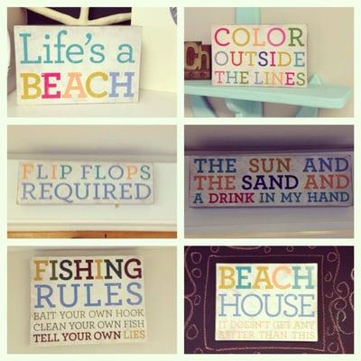 Anchor Arts Store has a variety of different and adorable beach home decor. Stop in and shop around!