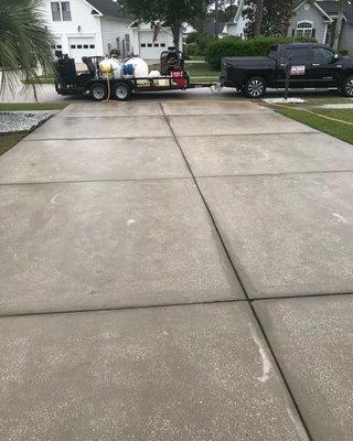 Driveway cleaning results