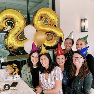 Balloon delivery for Golden Birthday at a restaurant!