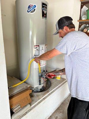 Installation of Water heater in Lewisville, Texas