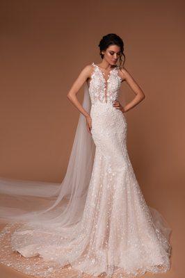 Gorgeous gown with cap !