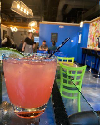 Strawberry Margarita with sugar