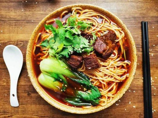 Beef noodle soup.