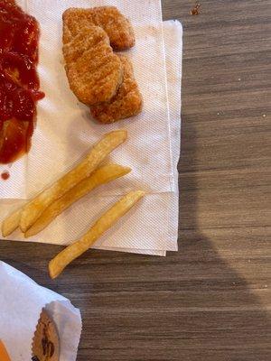 Imagine paying $25 for cold stale fries and nuggets. ‍There were no toys for the kids meals.