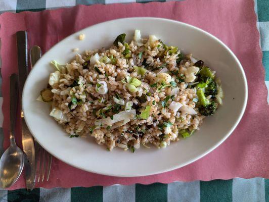 Sauteed vegetable griddle rice