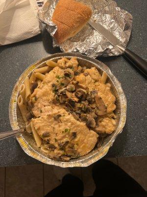 Chicken marsala, penne!