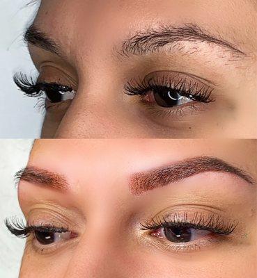 Ombré powder brow permanent makeup