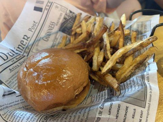 Burger and fries