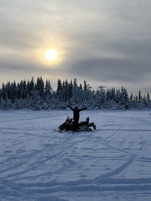 On a frozen lake