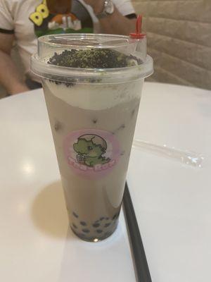 Potted plant milk tea