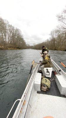 George guidein' and Nathan fishn'