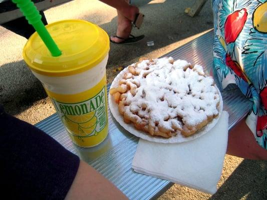 Carnie food, funnel cake and lemon shake-up!