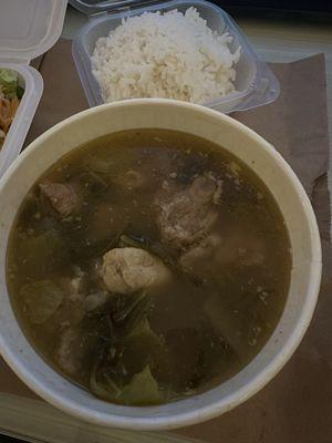 Mustard Cabbage Beef Soup