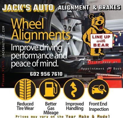 NEED WHEEL ALIGNMENT?
CALL OR BOOK ONLINE