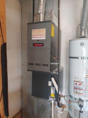 80% Amana gas furnace. Lifetime warranty replacement.