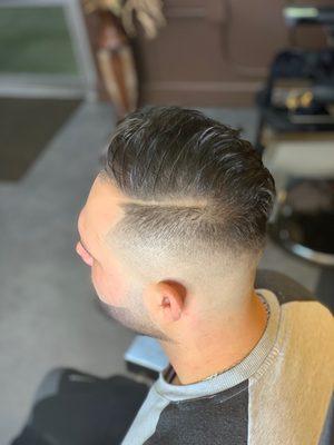 Mid high skin fade