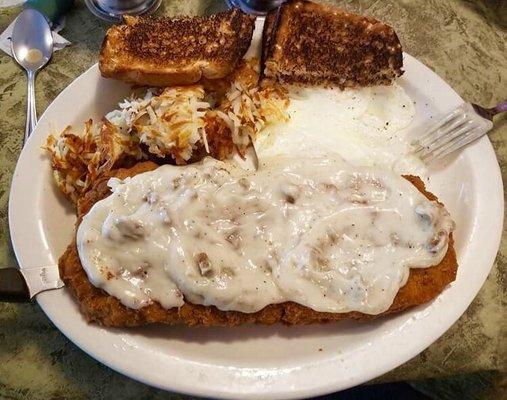 Yes, That's just one chicken fried steak. They're called Bigfoot for a reason!