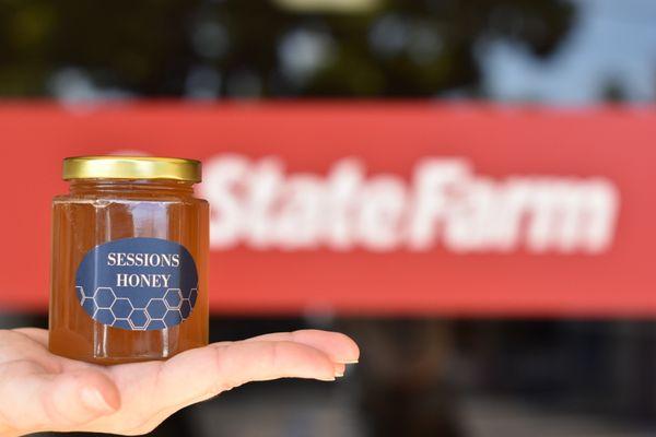 Aaron Sessions is also a local beekeeper! Stop by the office for a FREE jar of honey.