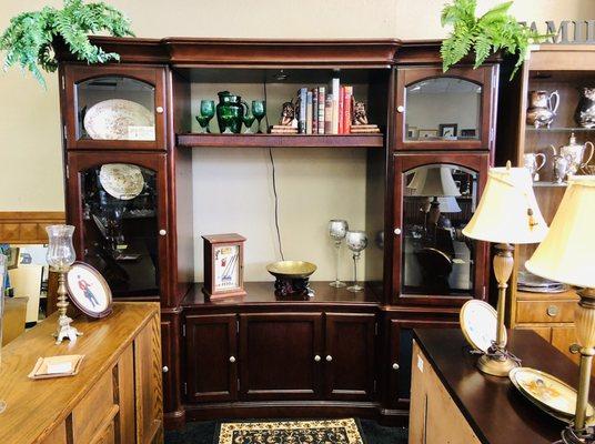 Huge cherry wood entertainment center for only $150!!