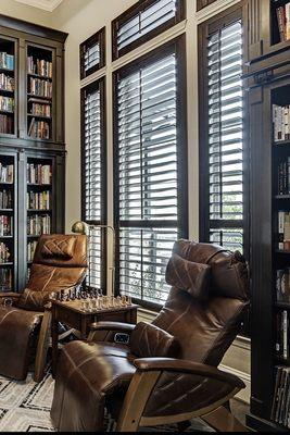 Beautiful custom stained shutters