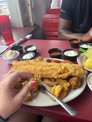 Great service, beautiful view, and delicious fish!