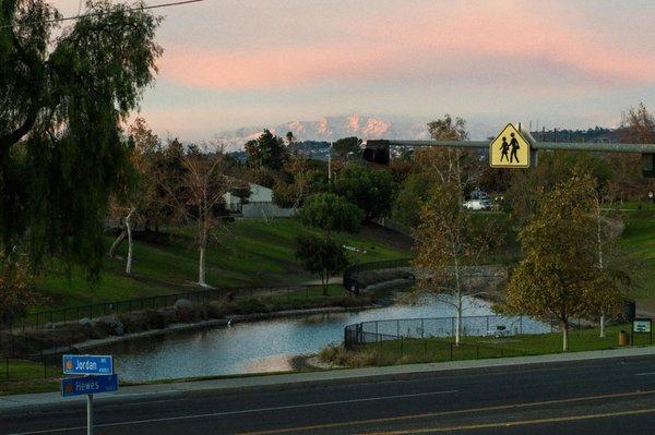 El Modena Park during winter.