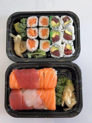 Rainbow roll, tuna, salmon