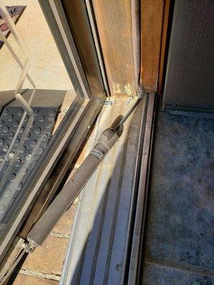 Storm door repair.