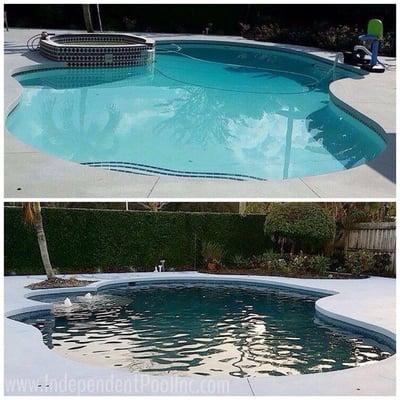 Before and After Pool Renovation