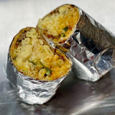 Bacon Cheeseburger Mac Burrito