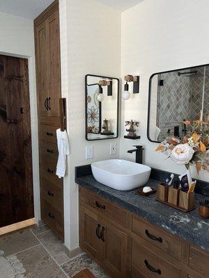 Bathroom vanity no mineral oil