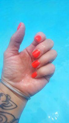 Went neon gel orange Nail Central